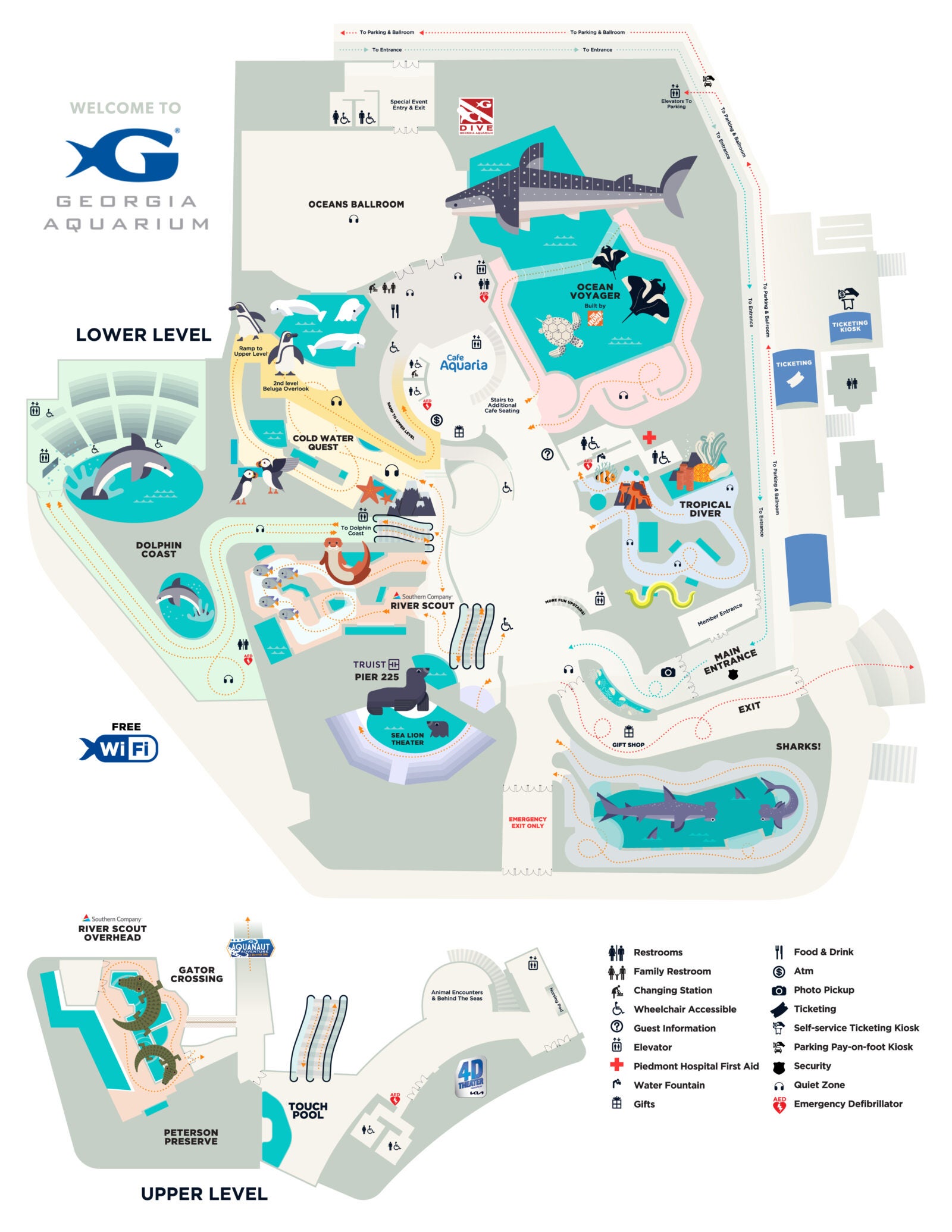 Georgia Aquarium Map - Georgia Aquarium